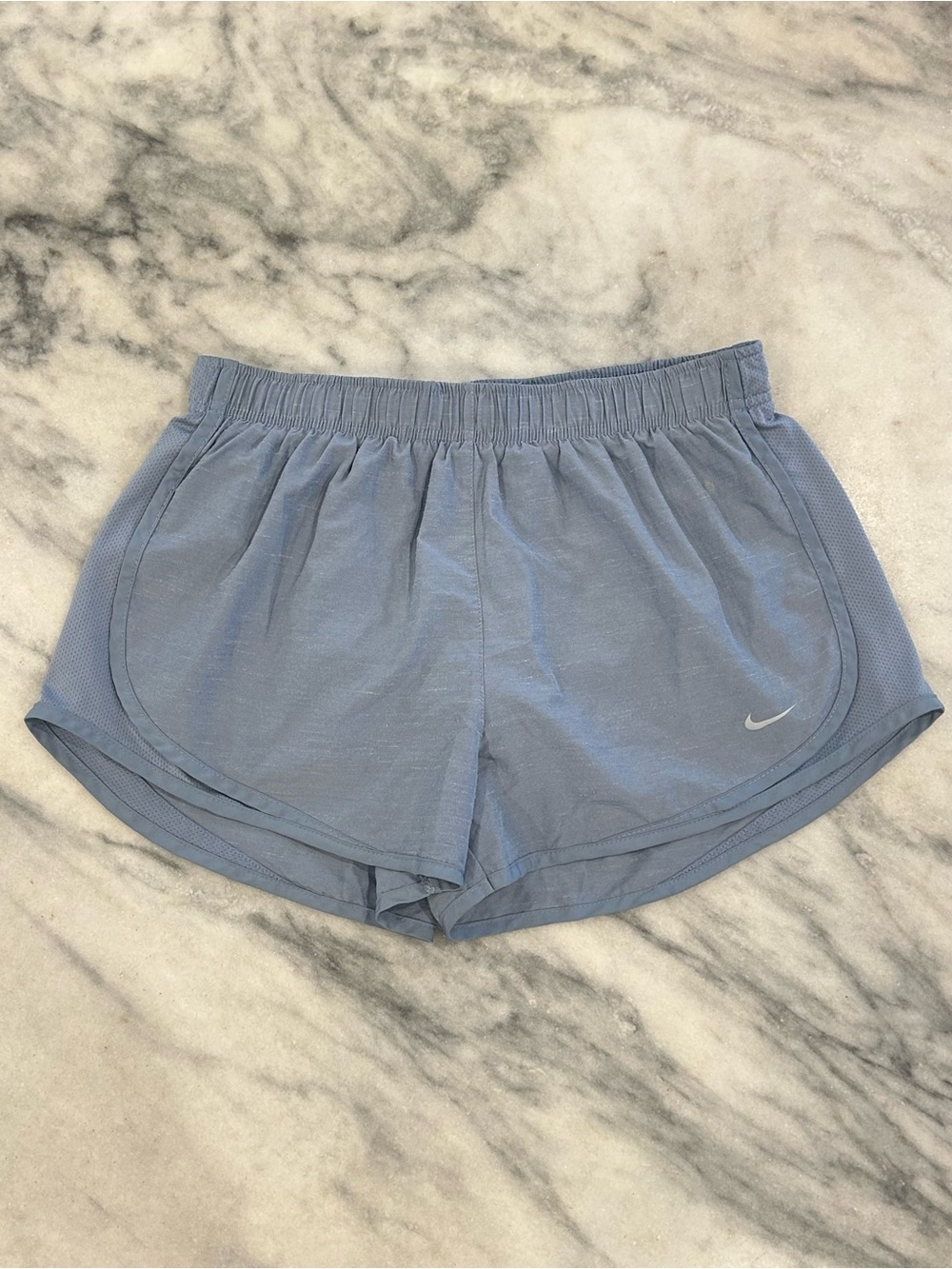 Nike Dri Fit Gym Running Shorts w/ Built in Underwear Blue Grey Periwinkle L